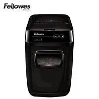 Полностью автоматический шредер Fellowes с 4 уровнями высокой конфиденциальности, средний размер, для уничтожения офисных документов в коммерческих целях.