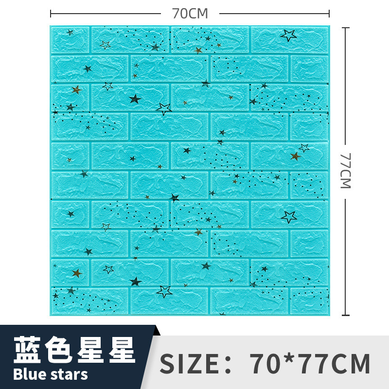 Espuma 3D tridimensional pegatinas de pared papel pintado autoadhesivo al por mayor anti-colisión bolsa suave decorativo papel pintado de pared impermeable