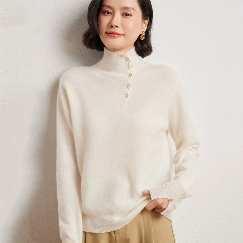 Demi-season base knitted woolen sweater, oversize