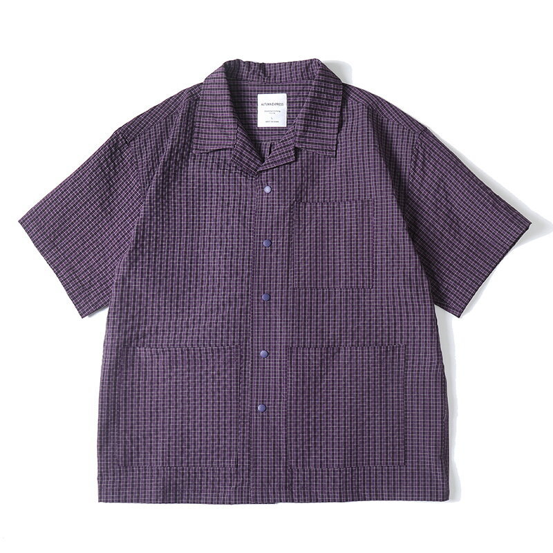 Vintage Clothing 2025 Summer Japanese Style Trendy Outdoor Functional Cool Texture Plaid Short Sleeve Shirt Men's Jacket