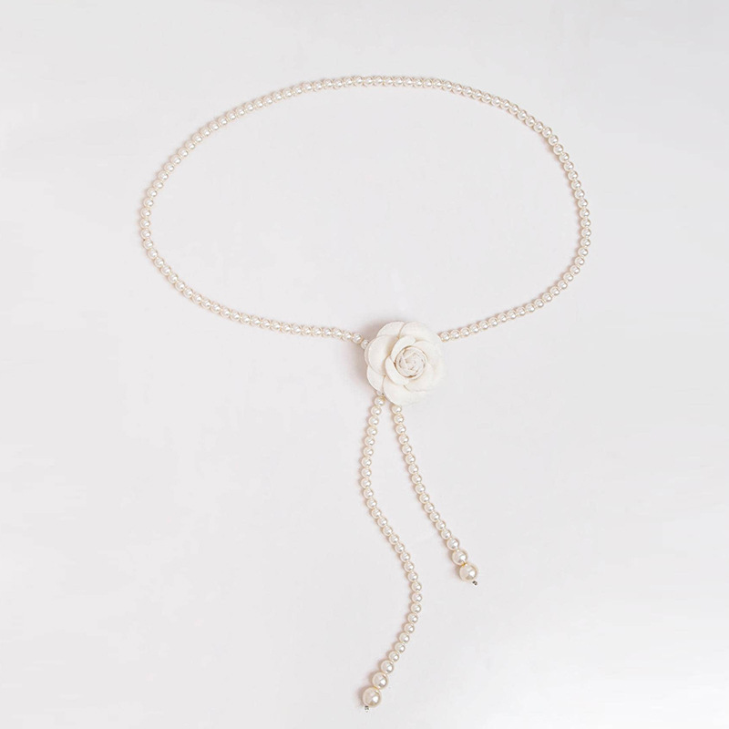 Elegant Flower Plastic Pearl Women's Chain Belts display picture 5