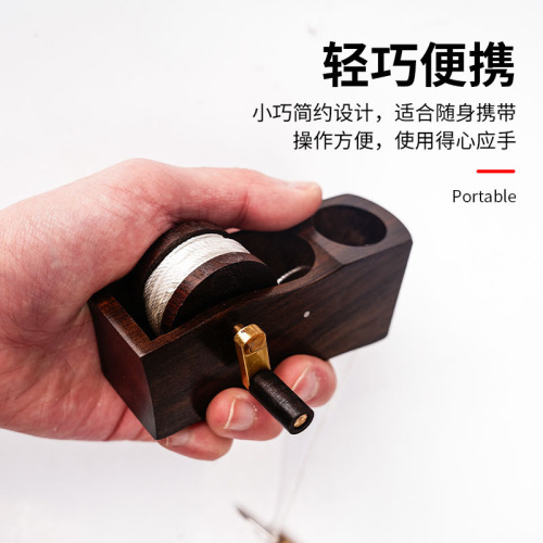 Mujing square ink fountain, hand-operated ink fountain scriber, mini DIY woodworking tool, ebony ink fountain marking tool