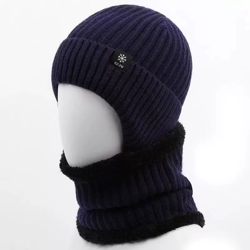 Тепловой демисезонный зимний шлем, вязаная wool шапка, защита ушей