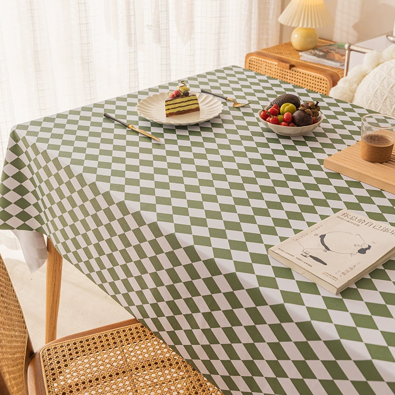 PVC Tablecloth, ins style, waterproof and oil-proof, diamond pattern, multiple sizes