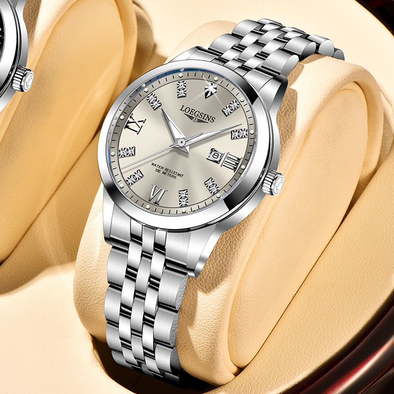Swiss genuine Longqin watch women's automatic mechanical watch fashion trend luminous waterproof temperament business women's watch
