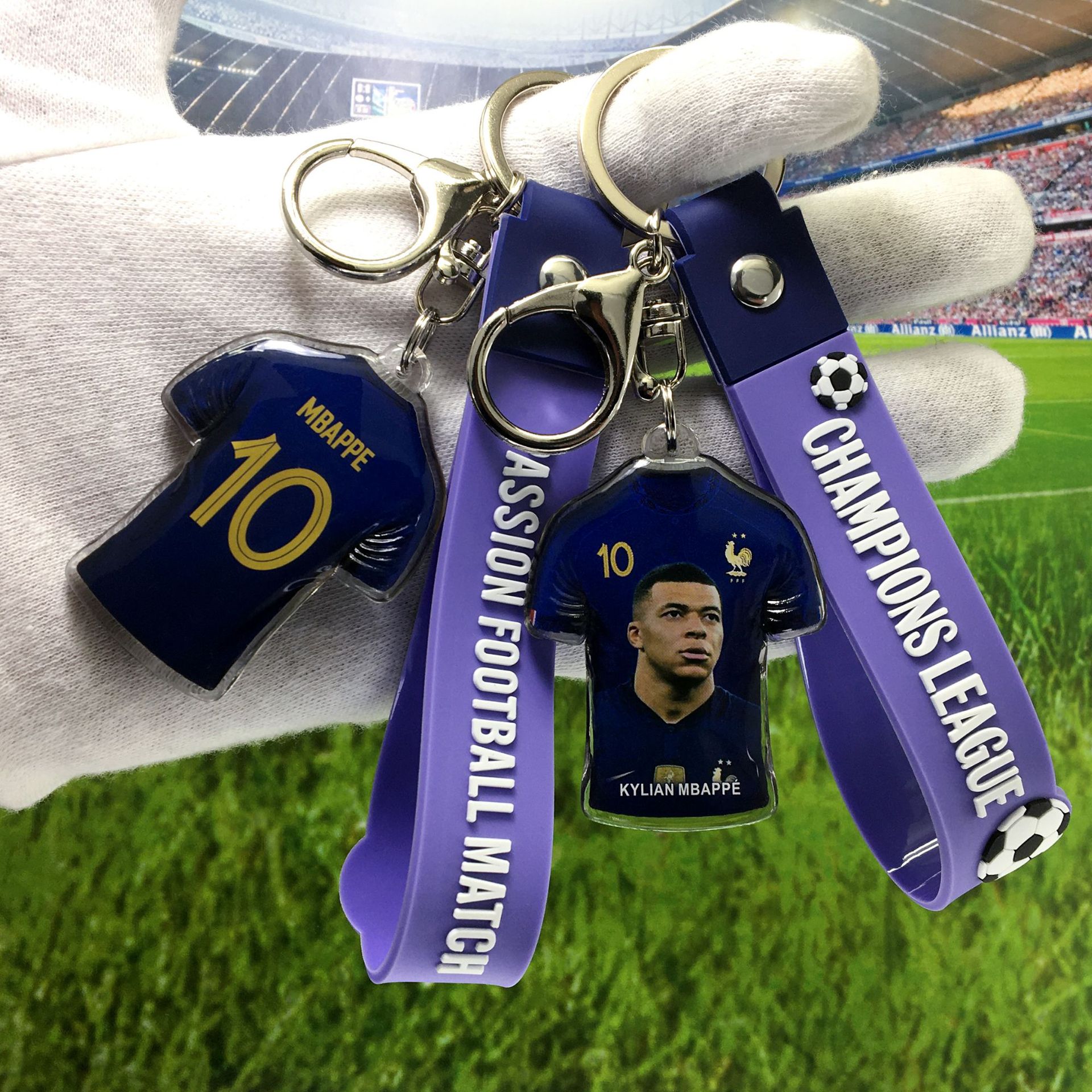 冠军联赛法国队-10#姆巴佩A款+柔蓝手带