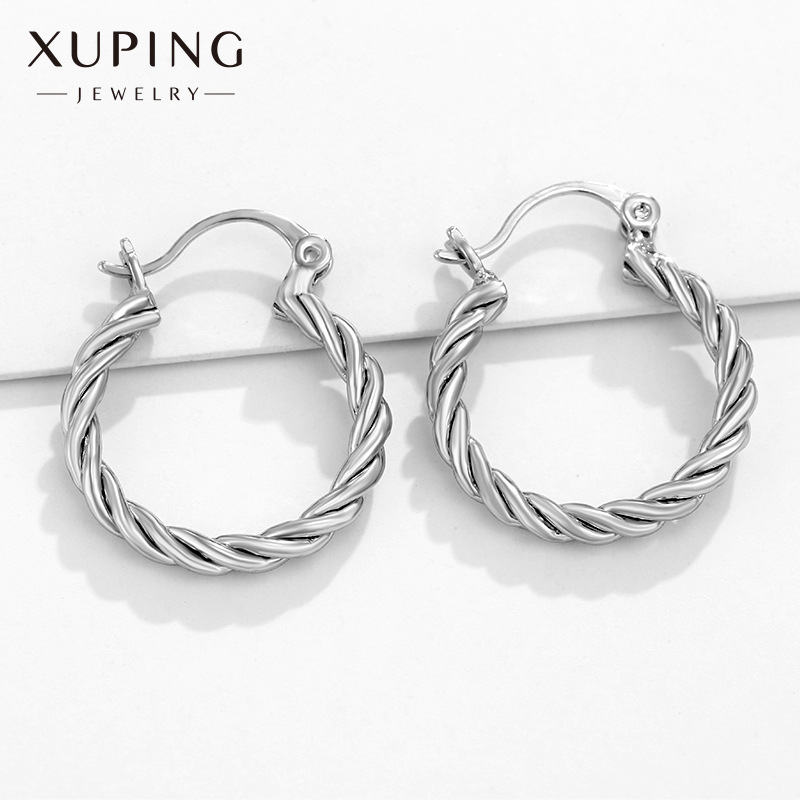 Pendientes de anillo de giro de joyería de xupe pendientes europeos y americanos transfronterizos personalidad simple temperamento ins pendientes retro dulce fresco pendientes