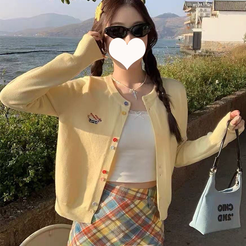 气质时尚潮流年轻毛织针织外套开衫女装春秋外搭上衣新款毛衣工厂|undefined