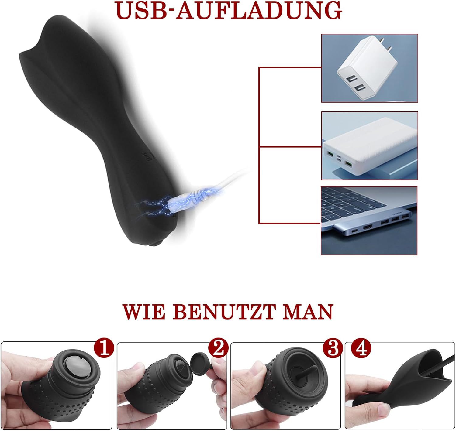 Knight Vibrating Urethra Insertion Stick with Replaceable Silicone Head, Button Control Prostate Trainer — detail image 8
