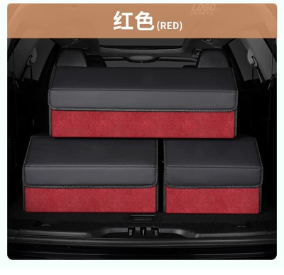 Car Storage Box, Car storage bag/box - suede-red-model-small
