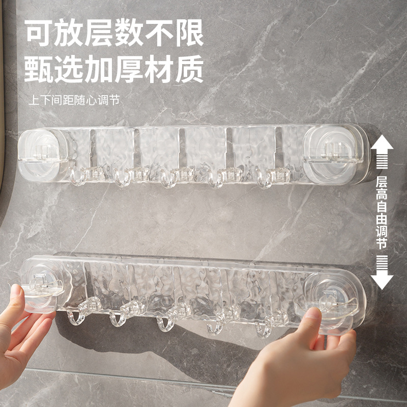 Gancho de ventosa giratorio sin perforaciones detrás de la puerta del baño Gancho adhesivo sin costuras de plástico de carga fuerte Gancho corrugado impermeable