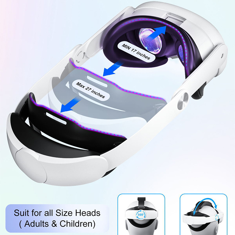 Oculus quest3 cabeza desgaste VR cabeza desgaste gafas VR accesorios cómodo reemplazable ajustable desgaste de la cabeza