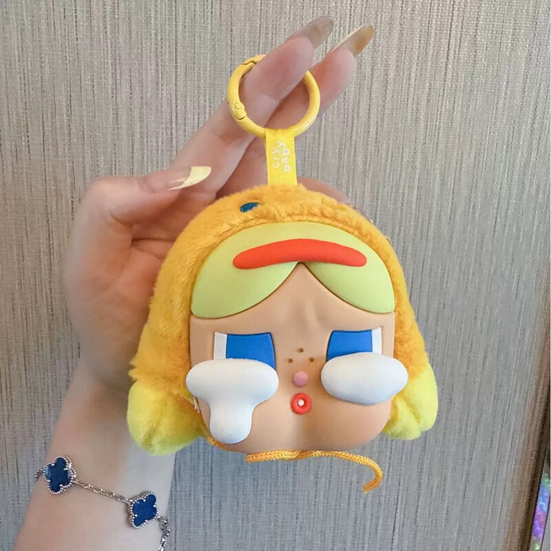 新製品クロスボーダー泣き赤ちゃんヘッドフォンバッグ小銭入れCRYBABYティアーズファクトリーシリーズビニールフェイストレンディぬいぐるみハンギング|undefined