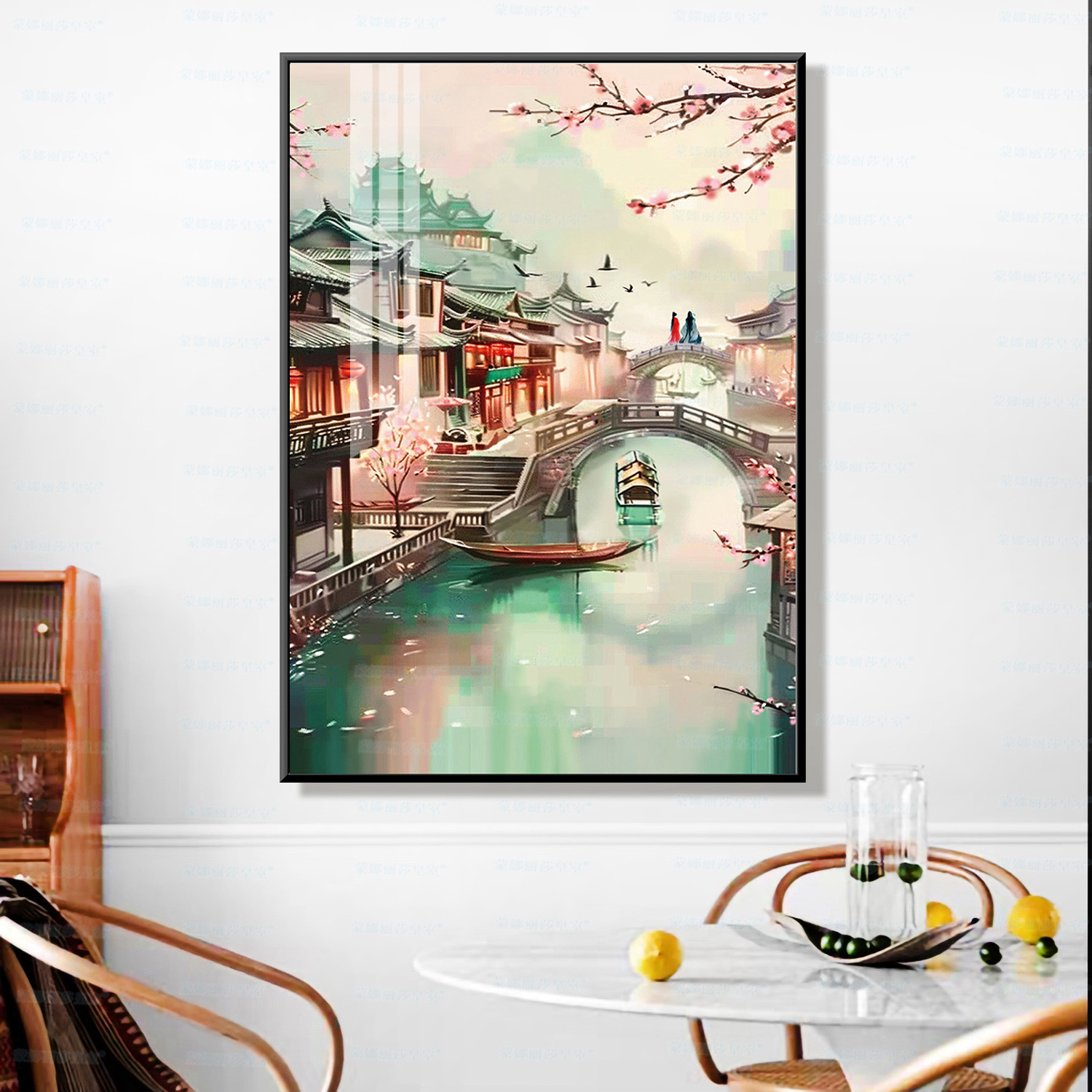 [Algodón importado] Mona Lisa Real bordado de cruz Dreamli Jiangnan versión mejorada de bordado de hilo artesanal en la sala de estar image 1