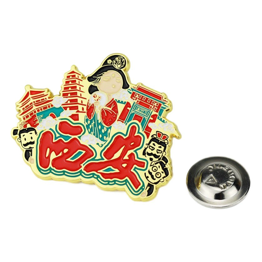 Индивидуальные металлические 3D-магнитные значки с УФ-печатью для городских холодильников, лакированные значки Львиного клуба.