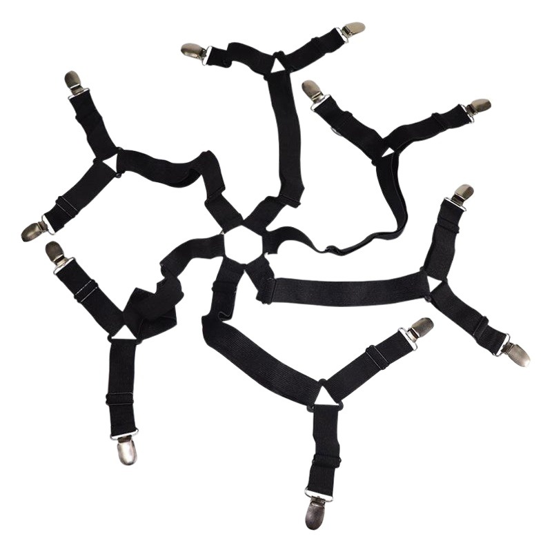 6-lado del soporte de la hoja de cama ajustable sofá cama hoja titular mantel cinturón de fijación anti-Funcionamiento antideslizante hebilla de fijación