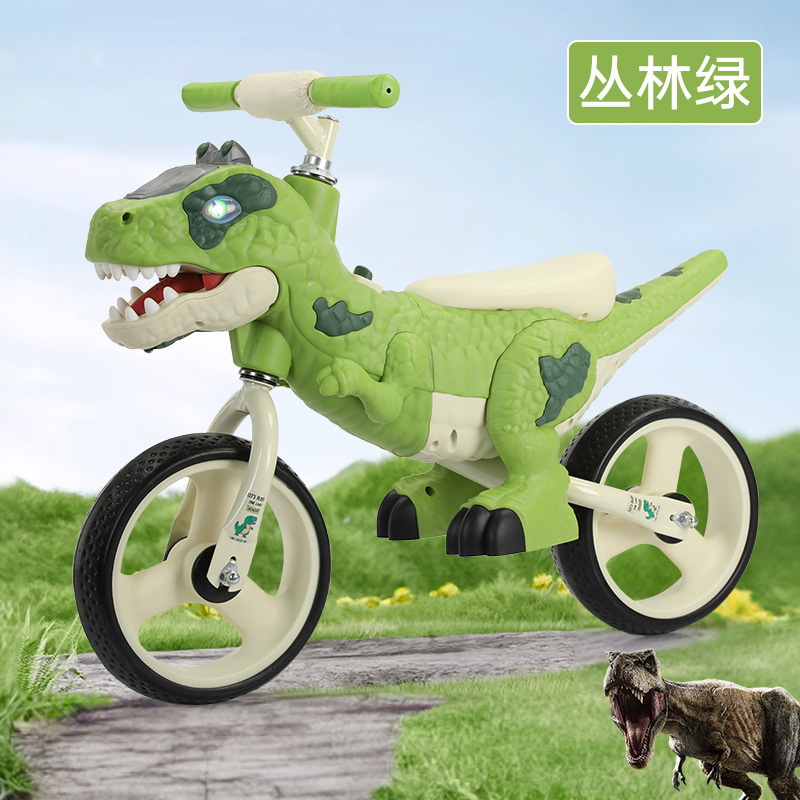 Bicicleta de Equilibrio/Bici sin Pedales de Dinosaurio, para Niños 2-8 Años
