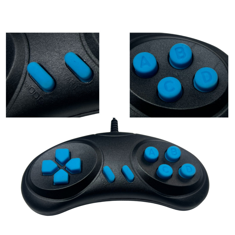 メーカー在庫あり USBゲームコントローラー MD9芯 クラシック月型 有線ゲーム機 卸売 フォースフィードバック|undefined