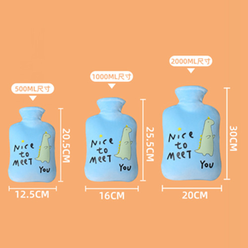 Winter new water-filled hot water bottle cartoon cute student hand warmer cute plush cover explosion-proof hot water bottle wholesale