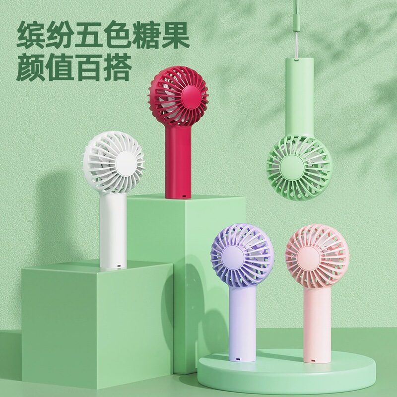 Wholesale High-Power Mini Electric Fan Portable USB Rechargeable Bulb-Shaped Handheld Fan Silent and Quiet