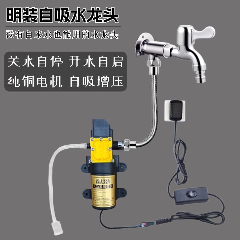 Self-Priming Faucet Automatic Water Pump Self-Priming Sink Water Supply Pump Automatic Start and Stop Self-Priming Pump Rural Household