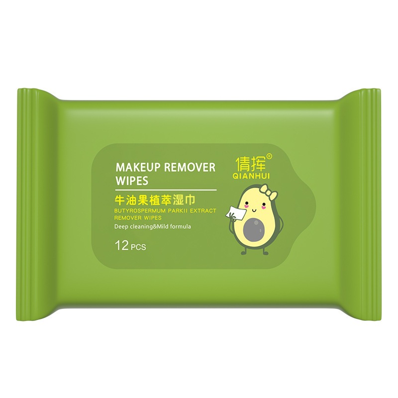 Desmaquillador de aguacate, toallitas de limpieza, toallitas de limpieza, maquillaje facial, ojos y labios, desmaquillador profundo, toallitas húmedas desechables al por mayor