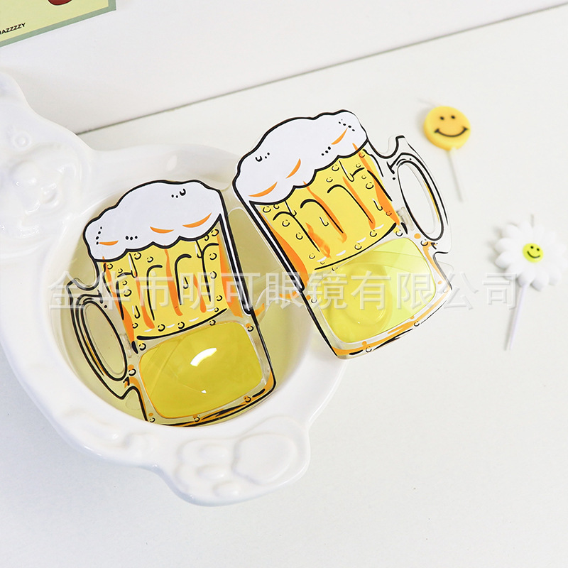 Lentes Divertidos con Forma de Tarro de Cerveza de ABS Decorativo para Fiesta de Cerveza y Bar