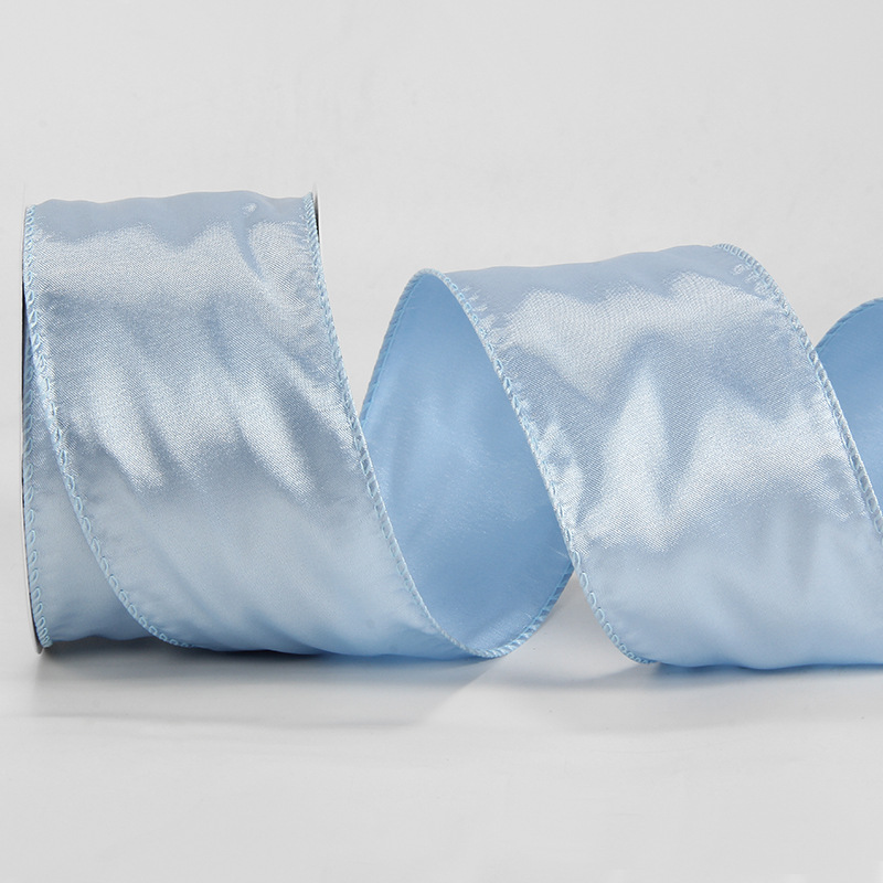 Satín transfronterizo con coronas de flores y arcos decoraciones navideñas cintas engrosadas fabricantes al por mayor