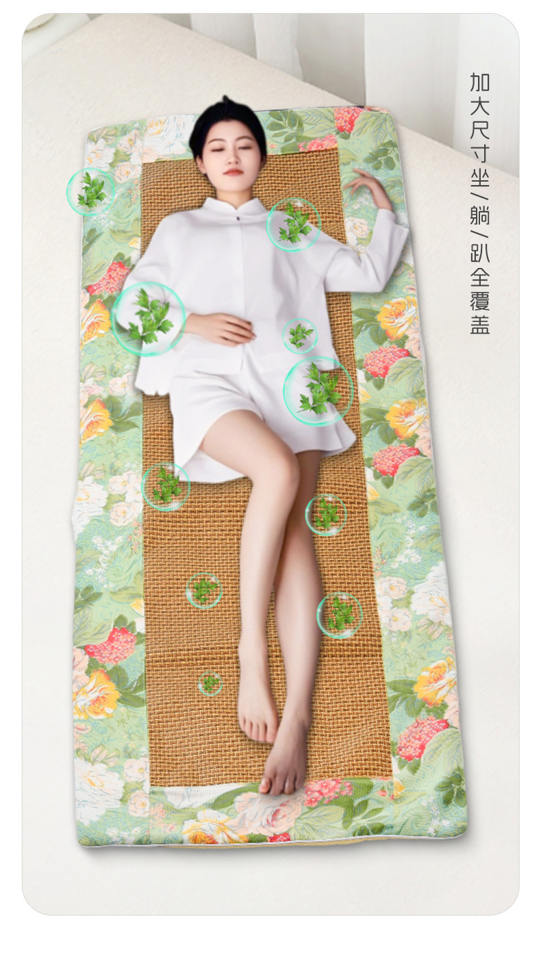 Moxa Cooling Mat Blanket Mugwort Ai Cao Cushion Breathable Linen Anti-Slip Sofa Blanket specifications