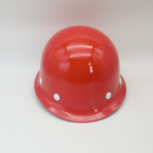 Jiyuan gold star fiberglass helmet thickened helmet anti-impact anti-smashing chief worker adjustable safety helmet red and yellow