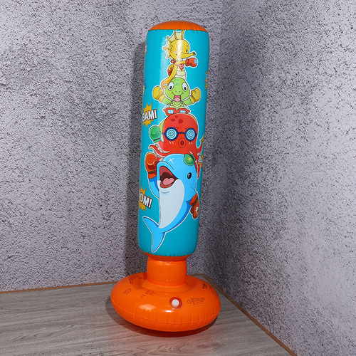 Fitness children's inflatable vertical boxing column tumbler inflatable sandbag anger toy thickened 1.25 meters high