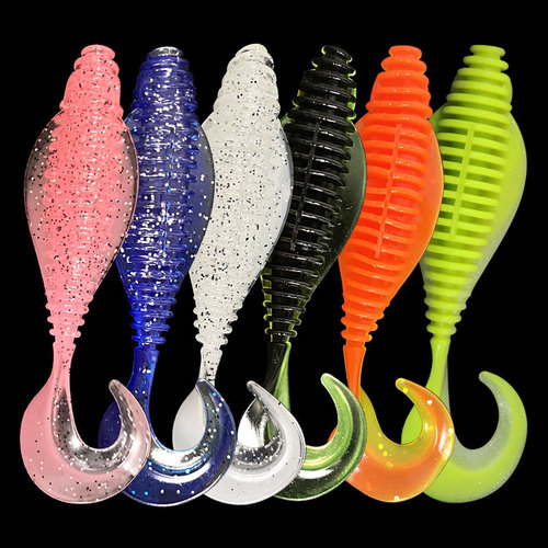 Lure bait screw soft bait curly tail fly pupa 8cm/10.5cm lure bait pvc material manufacturer wholesale