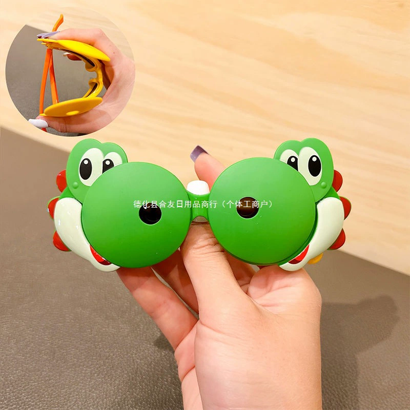 Детские очки с рисунком динозавра, милые детские игрушки, силиконовые поляризационные солнцезащитные очки для мальчиков и девочек, персонализированные солнцезащитные очки