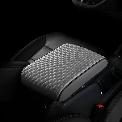 Armrest box silk armrest box cushion memory - ice-silk-armrest-box-black-gray