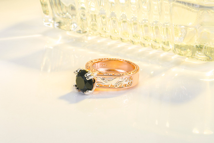 Fashion Geometric Copper Plating Zircon Open Ring 1 Piece