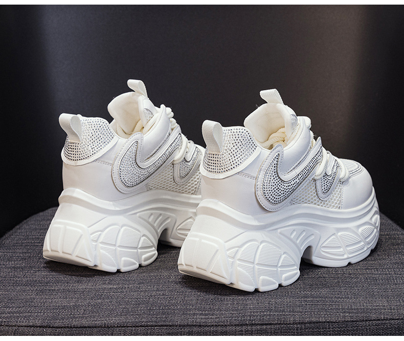 Giày sneaker nữ chunky đế dày tăng chiều cao phong cách hot girl mùa xuân 2026 — M2807 màu be, M2807 màu bạc, M2807 màu đen, M2807 Màu tím chi tiết 14