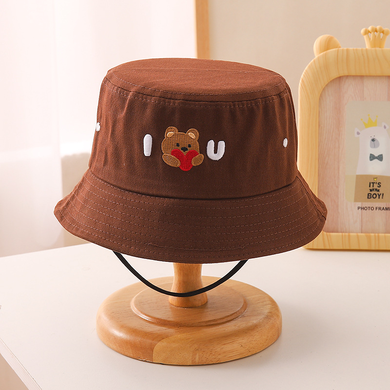 Children Unisex Cartoon Style Bear Bucket Hat display picture 11