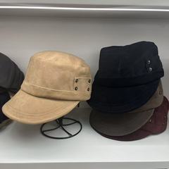 韩系新款春秋季复古铆钉扣平顶帽女百搭气质画家帽百搭脸小鸭舌帽