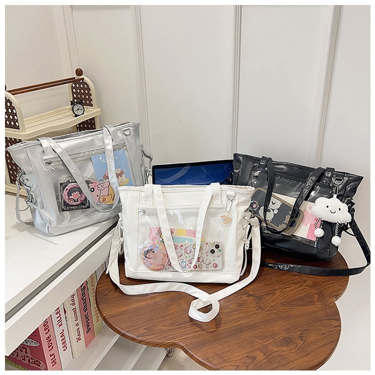 不带挂件装饰品拉链单肩斜挎包单肩斜挎包布2025年秋季时尚痛包大|undefined