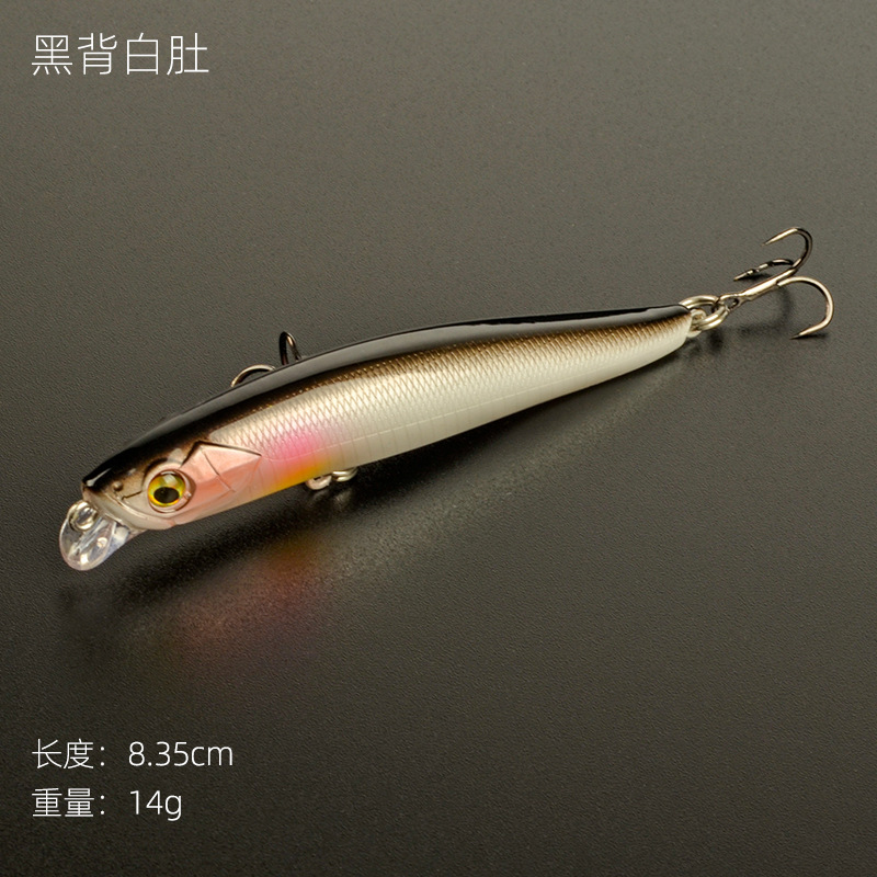 Shallow Diving Minnow Lures Sinking Hard Baits Fresh Water Bass Swimbait Tackle Gear