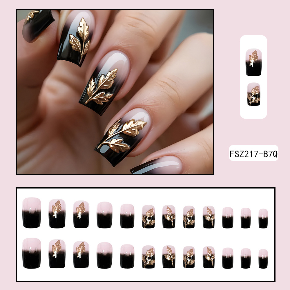 Uñas postizas 3D estéreo blanqueadoras, muy vendidas, piezas de arte de uñas portátiles transfronterizas, pegatinas de uñas sencillas con un toque de alta gama, venta al por mayor