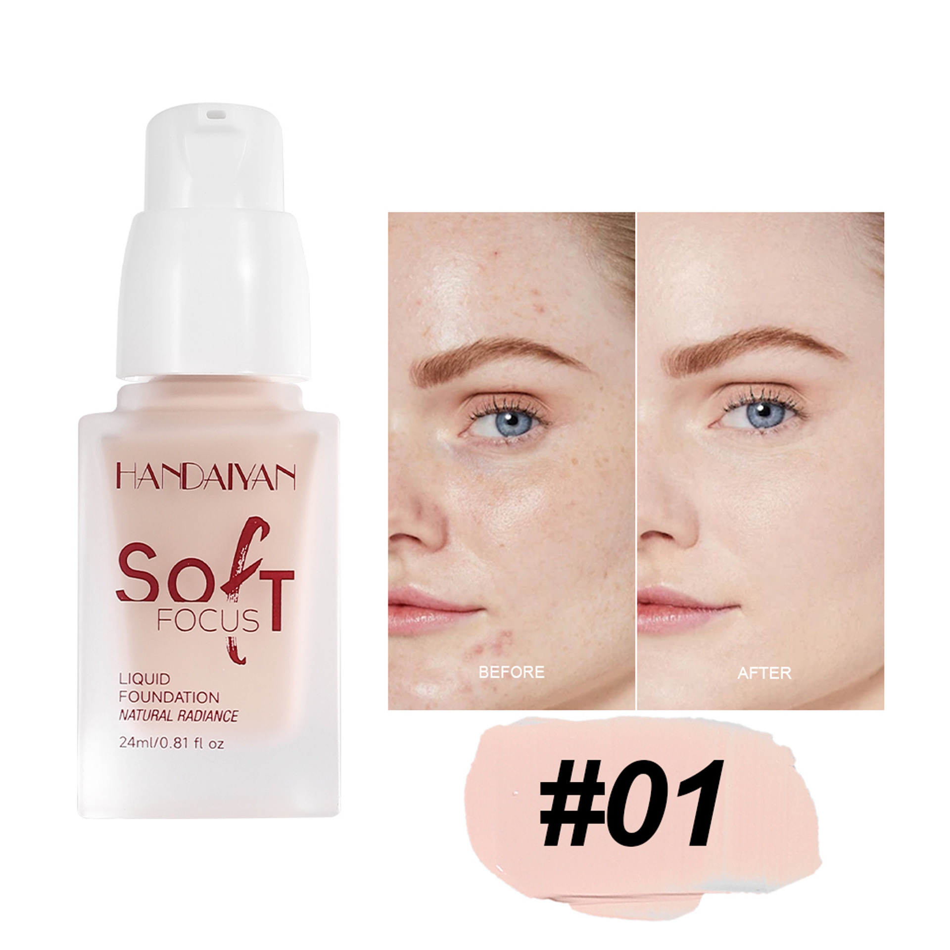 Base líquida transfronteriza opacificante duradero sin quitar el maquillaje, base humectante no pegajoso, maquillaje al por mayor.