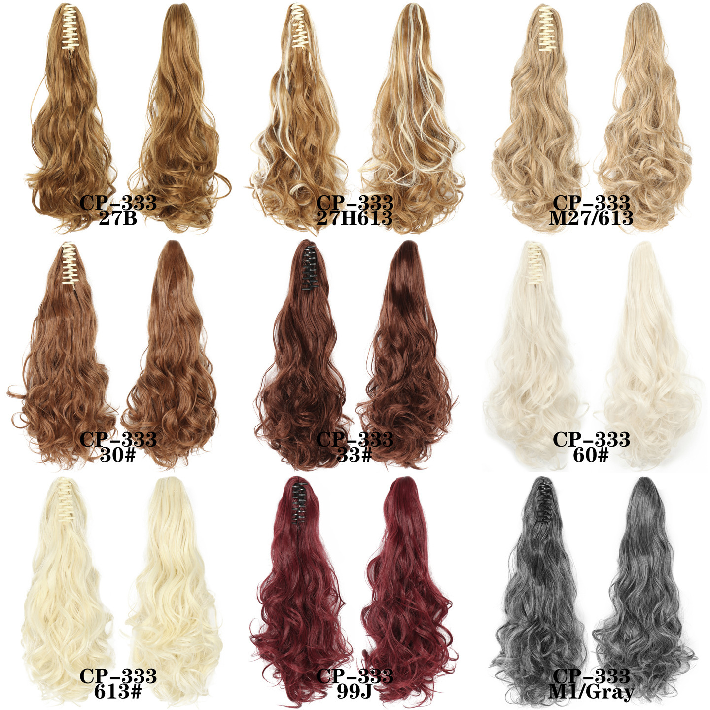 Comercio exterior al por mayor de alta temperatura seda europea y americana pelucas de cabello corto cabello rizado clip clip clip de cabello rizado arco