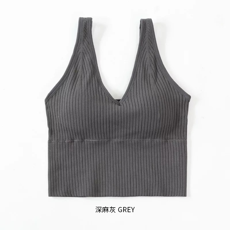 881 de cuatro estaciones de belleza espalda hilo camisola mujeres pecho abrigo Chaleco con almohadilla en el pecho interior y exterior desgaste tubo superior chaleco deportivo mujeres