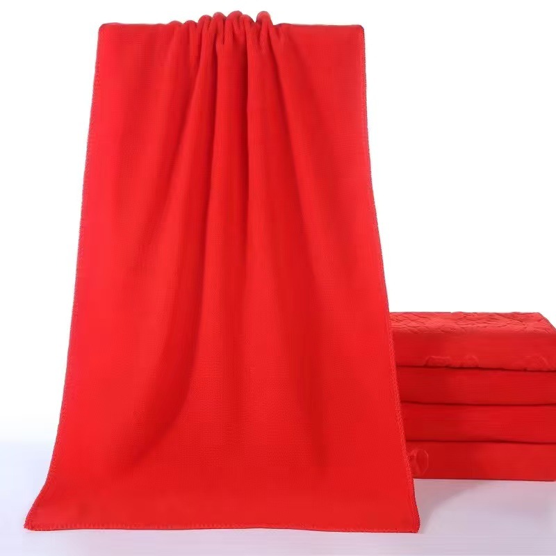 Красный простой шарф 35*75