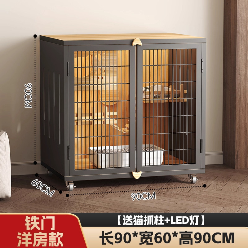 实木豪华猫别墅家用室内猫笼子超大自由空间猫窝客厅猫舍猫笼子|undefined
