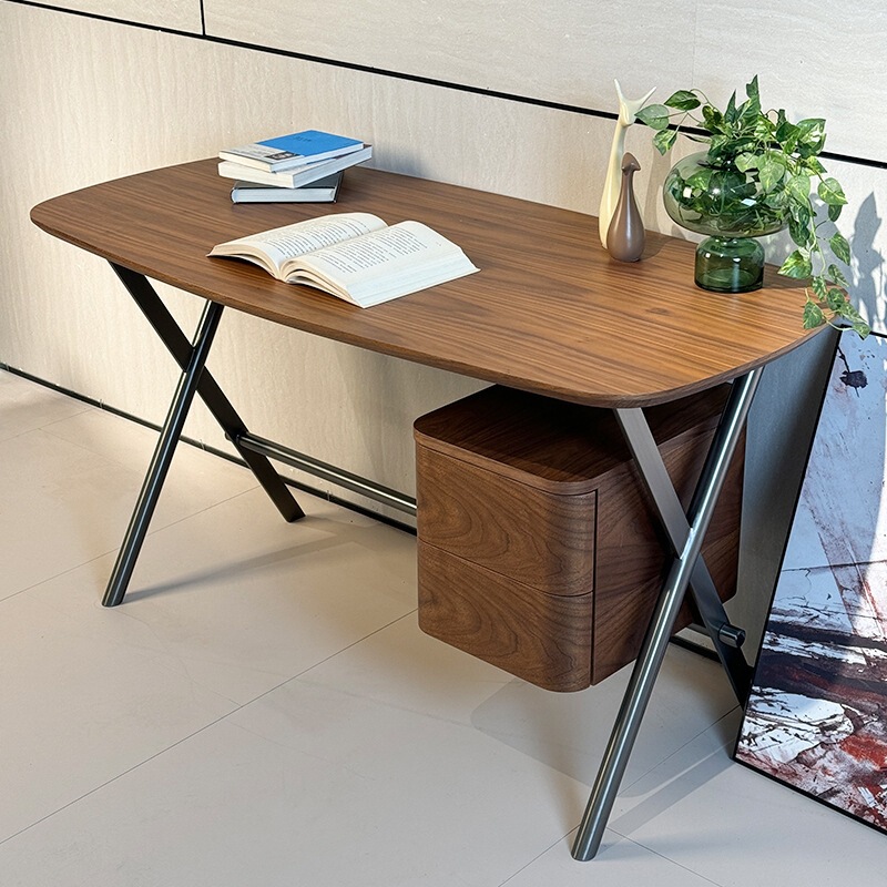 Ber13 # Desk, Desk for Adults, Home Study, Long Table, Modern Minimalist Italian Style, Light Luxury, High-End Artistic Design.