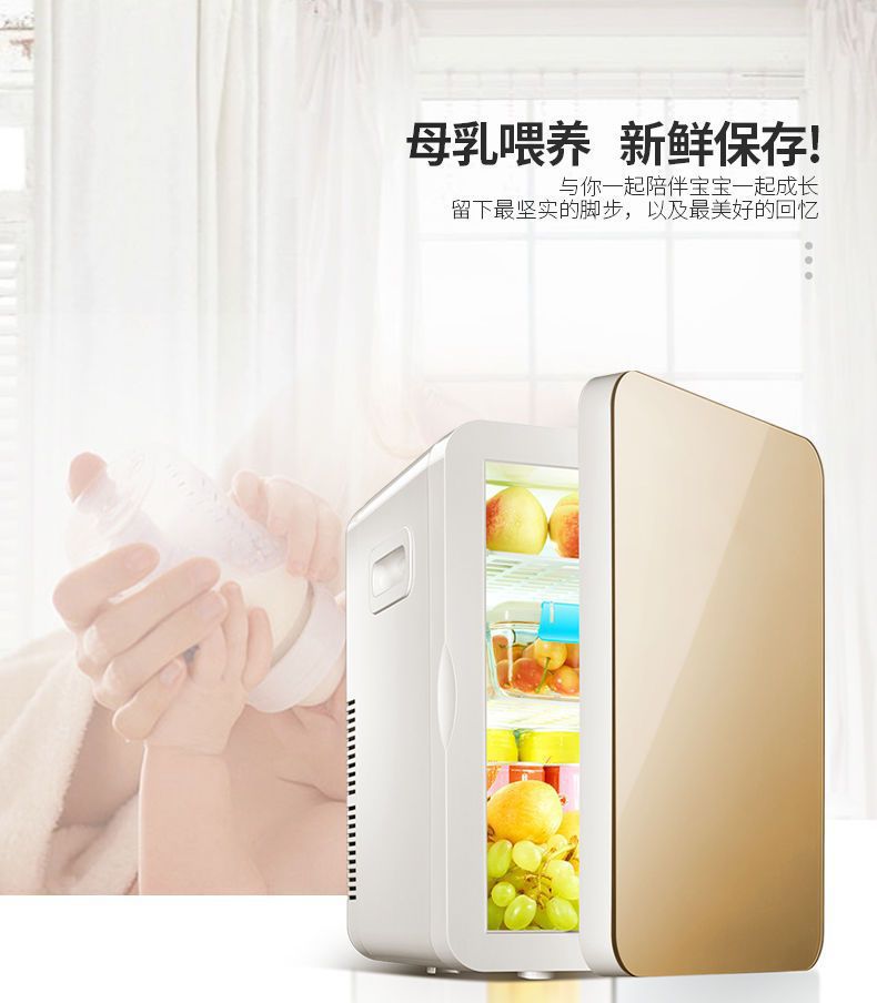 Dropshipping Cross-Border Mini Refrigerator, Small Household Dormitory Single-Door Refrigeration Unit, Dual-Use Car and Home Electric Refrigerator