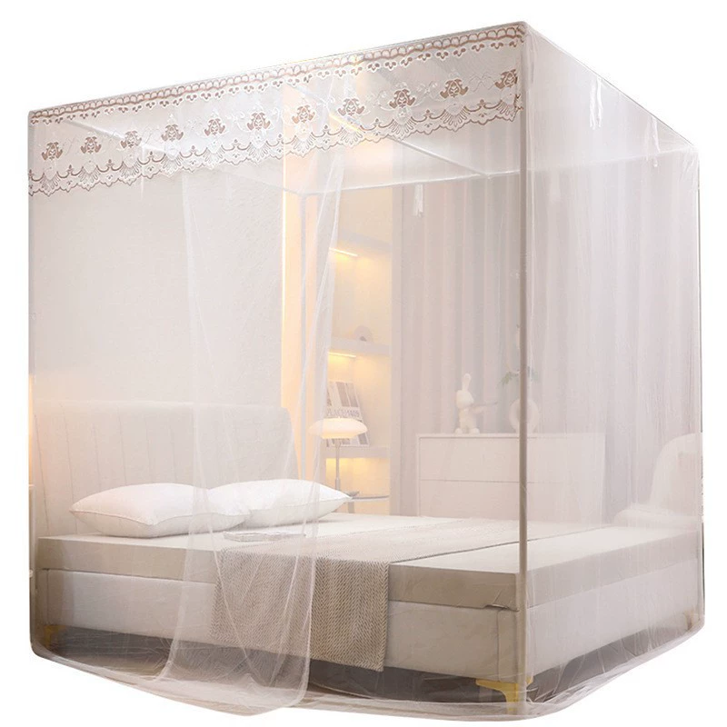 Mosquito net double single household single dormitory underground anti-high-end bracket palace old floor-standing bedroom 2024 new model