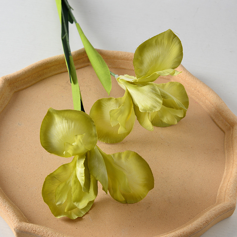 Flores de simulación 2 iris pintura al óleo de flores de boda de Alice flores de seda del salón de la boda props de disparo flores falsas celebridades en línea
